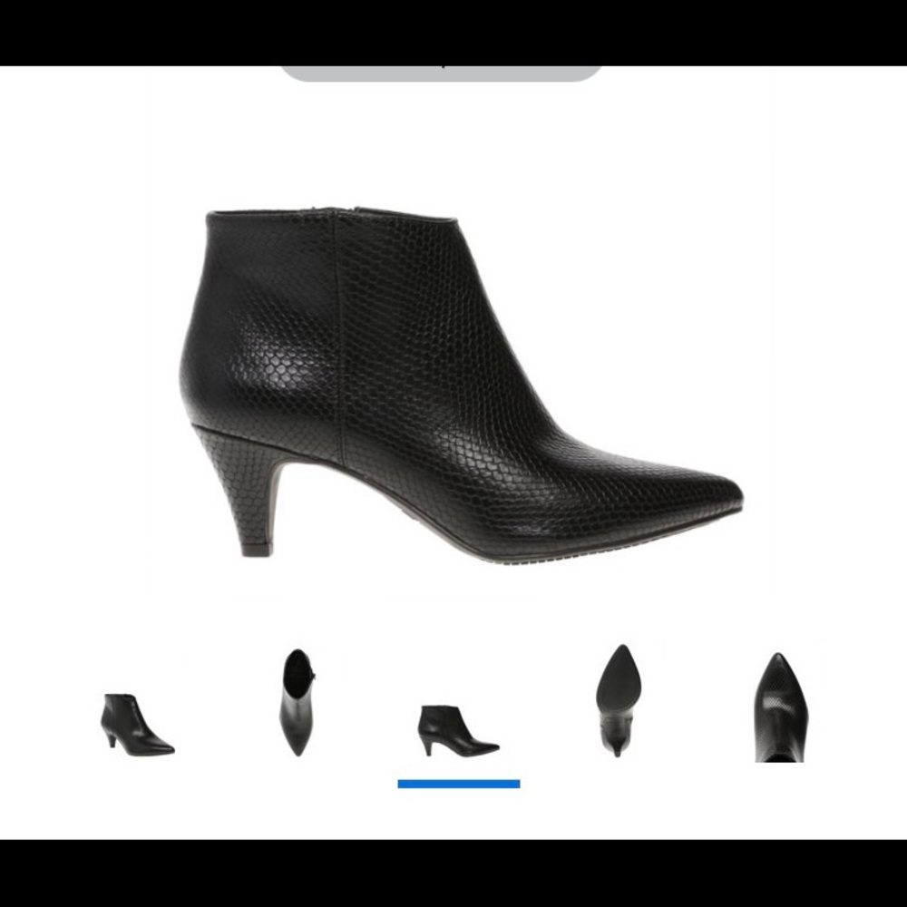 Black Kitten Heeled Booties